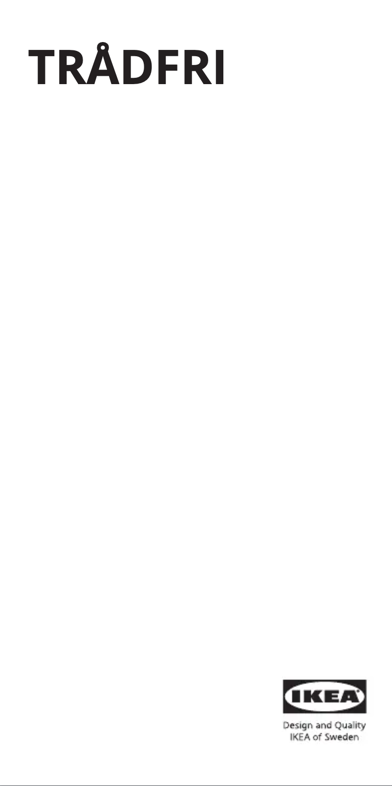 Image de la première page du manuel de l'appareil TRÅDFRI 104.392.55