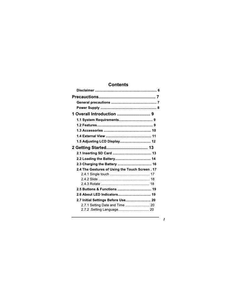 Page 1 de la notice Manuel utilisateur Polaroid iD820