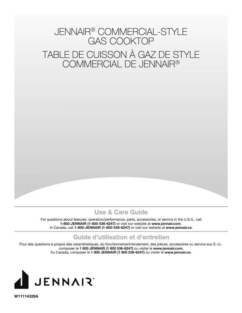 Page n°1 - Manuel d'utilisation et d'entretien JennAir JGCP648HM