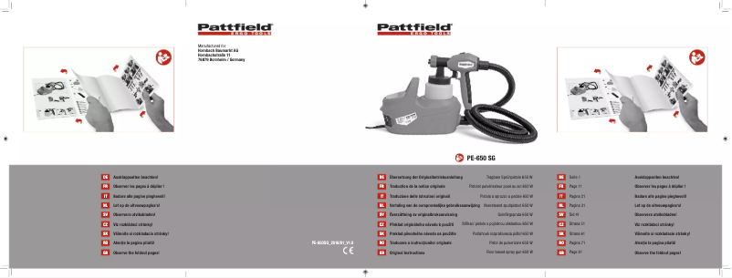 Image de la première page du manuel de l'appareil PE-650 SG