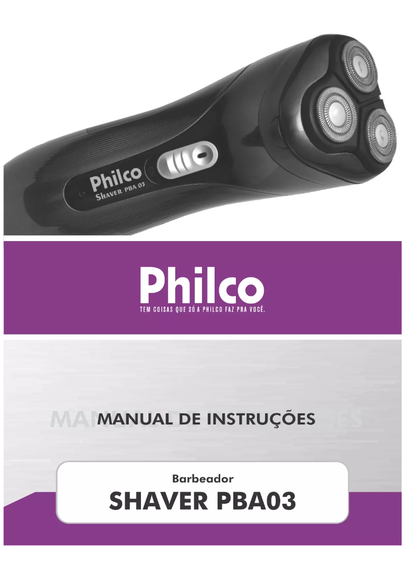 Page 1 de la notice Manuel utilisateur Philco PBA03