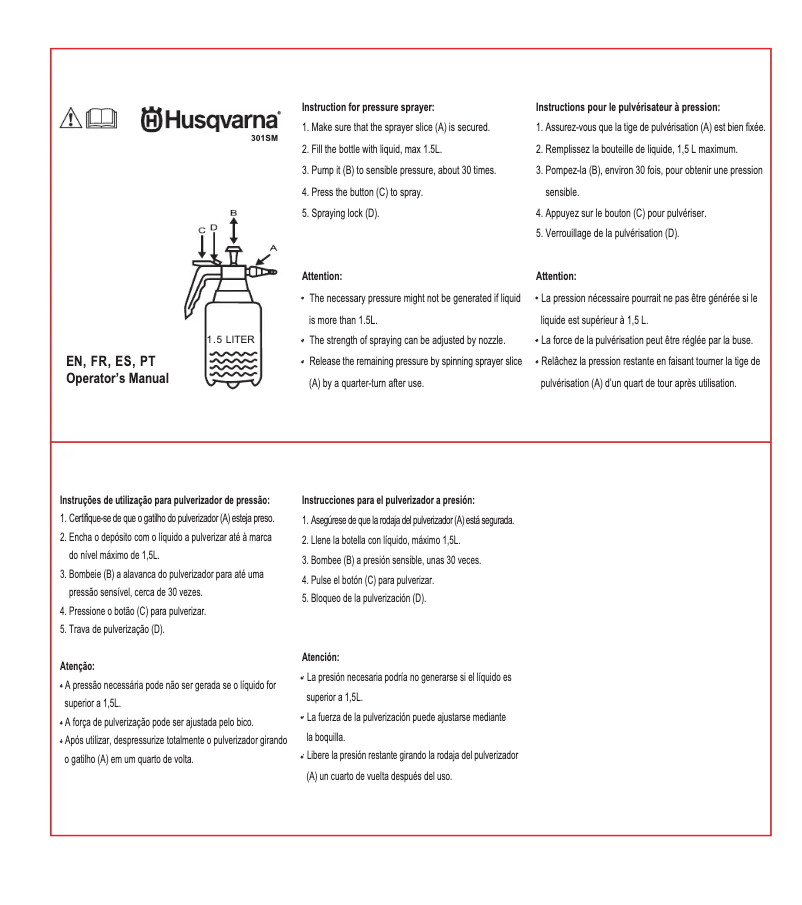 Image de la première page du manuel de l'appareil 301SM