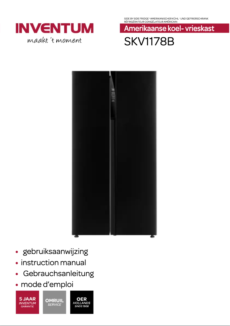 Página 1 del manual Manual de usuario Inventum SKV1178B