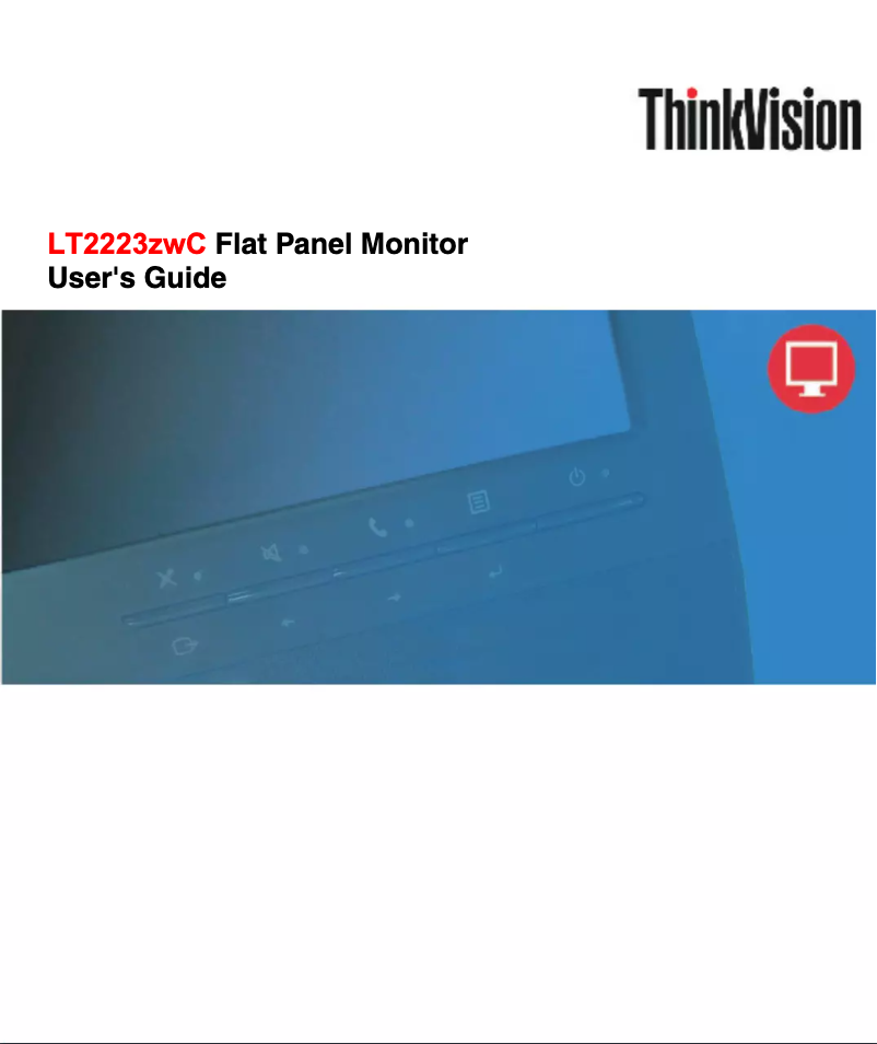Page n°1 - Manuel utilisateur Lenovo ThinkVision LT2223