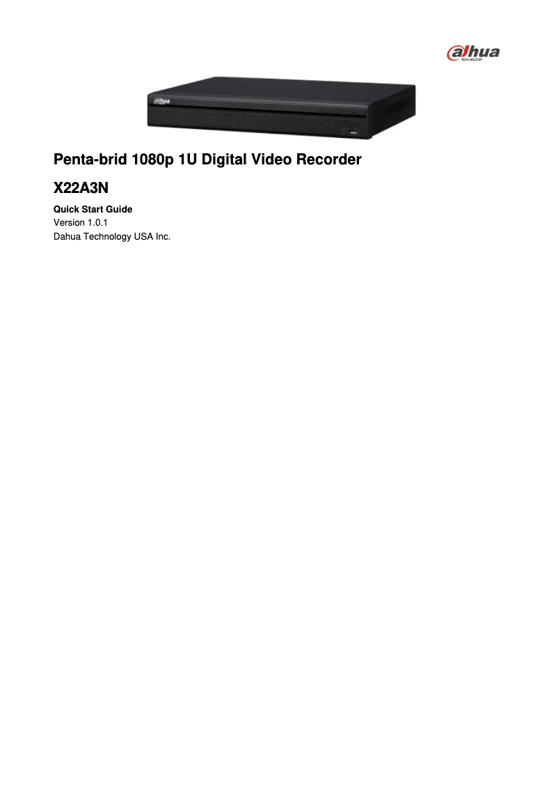 Image de la première page du manuel de l'appareil X22A3N