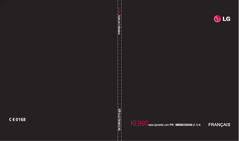 Page n°1 - Manuel utilisateur LG KE990