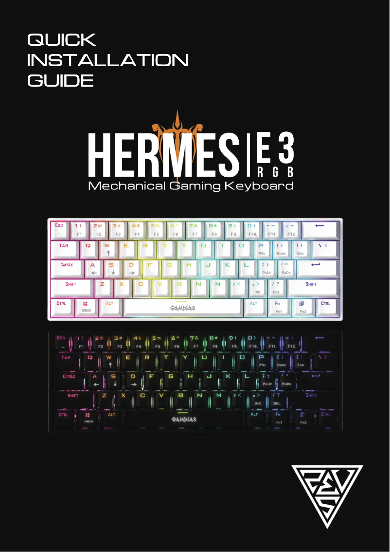 Page 1 de la notice Manuel utilisateur Gamdias Hermes E3