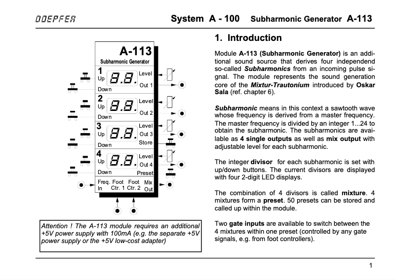 Imagen de la primera página del manual del dispositivo A-113