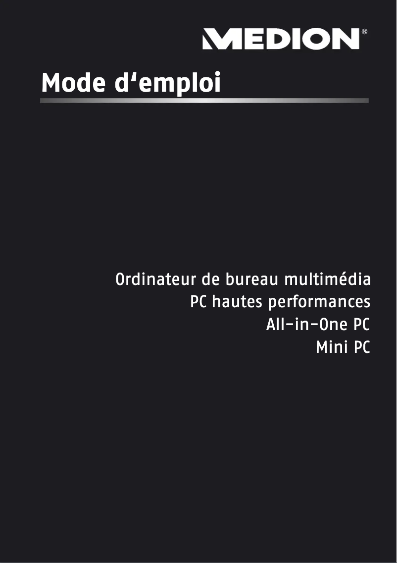 Page n°1 - Manuel utilisateur Medion LIFE P85035 (MD 87090)