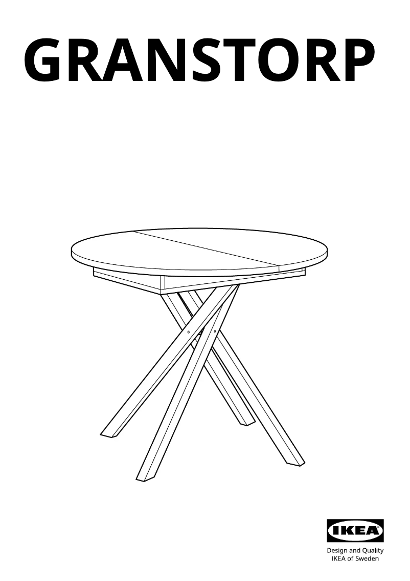 Page 1 de la notice Manuel utilisateur Ikea GRANSTORP 005.115.34