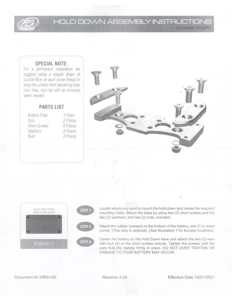 Image de la première page du manuel de l'appareil HD-34BS