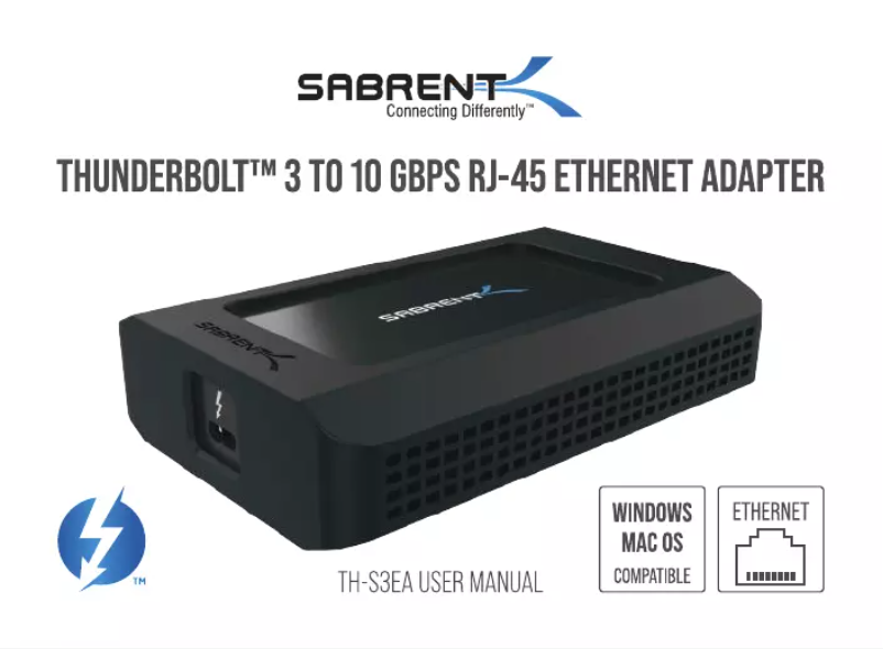 Page n°1 - Manuel utilisateur Sabrent TH-S3EA