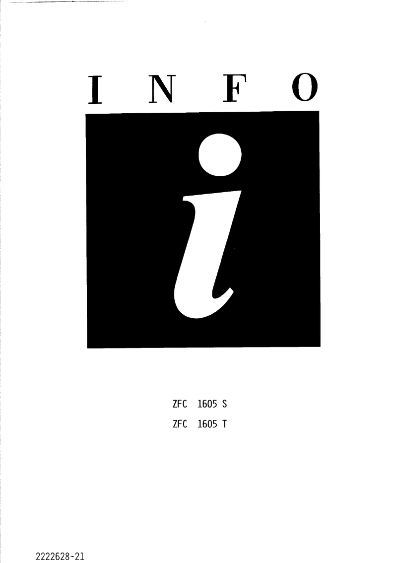 Page 1 de la notice Manuel utilisateur Zanussi ZFC 1605 s