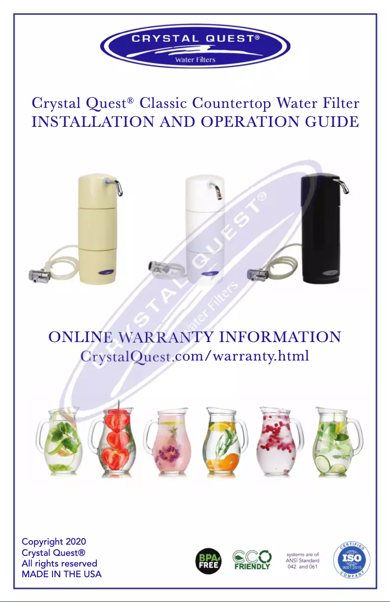 Page 1 de la notice Manuel utilisateur Crystal Quest CQE-CT-00194