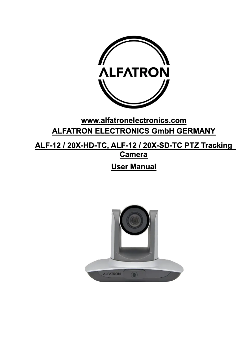 Page n°1 - Manuel utilisateur Alfatron ALF-12X-HD-TC