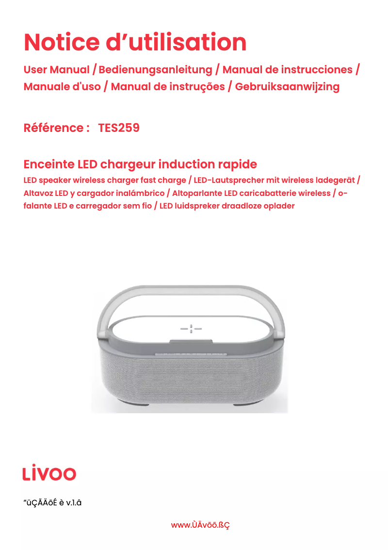 Image de la première page du manuel de l'appareil TES259