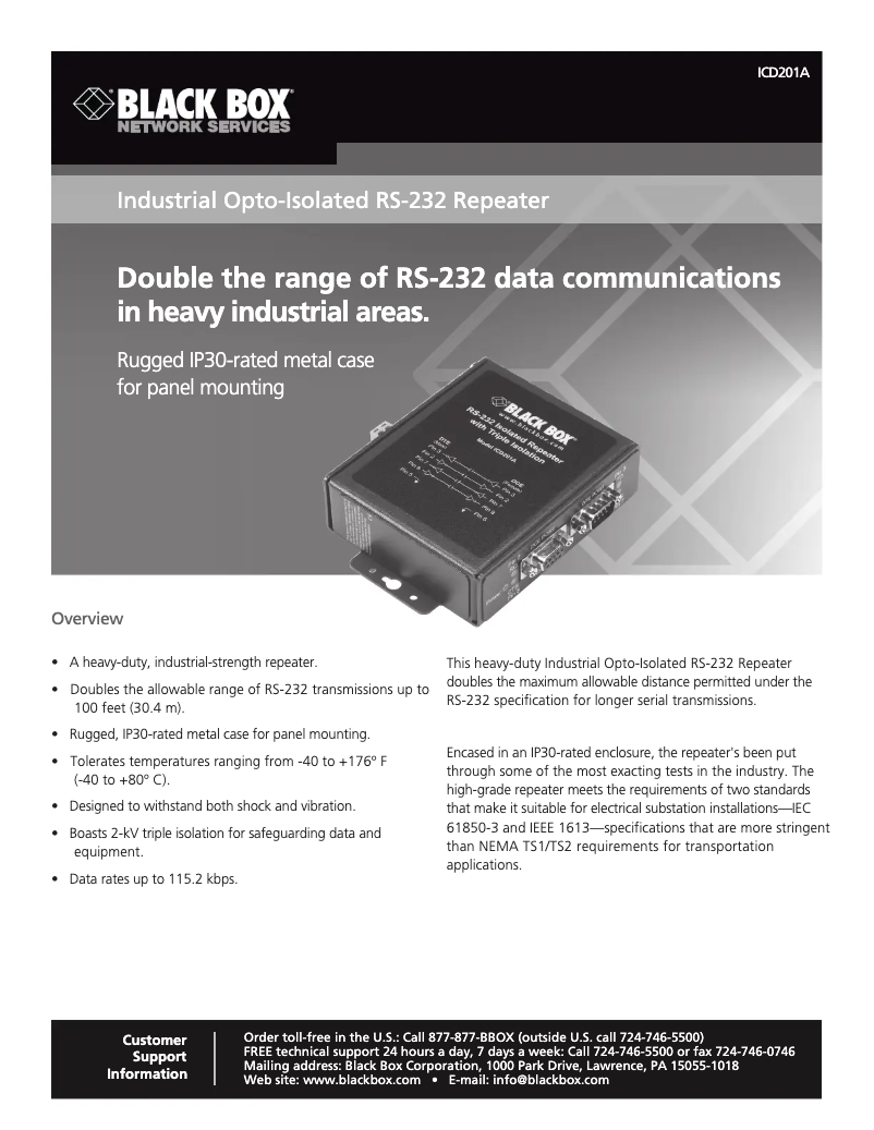 Página 1 del manual Manual de usuario Black Box ICD201A