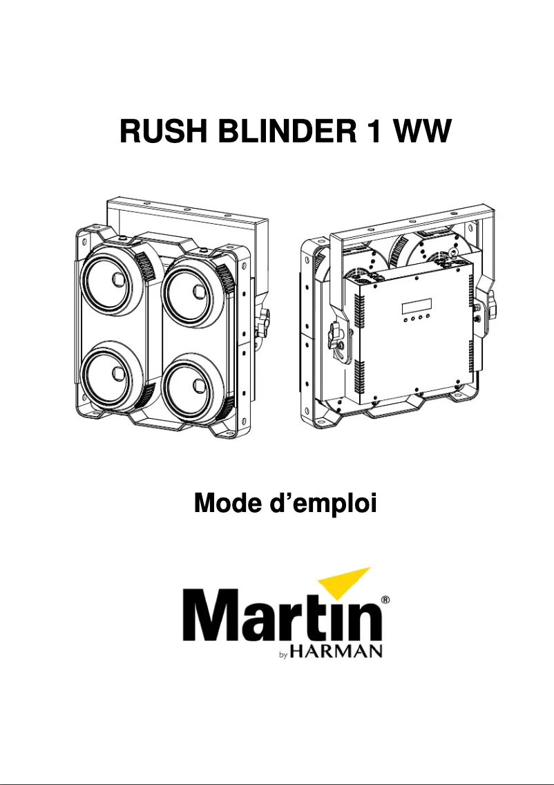 Image de la première page du manuel de l'appareil RUSH BLINDER 1 WW