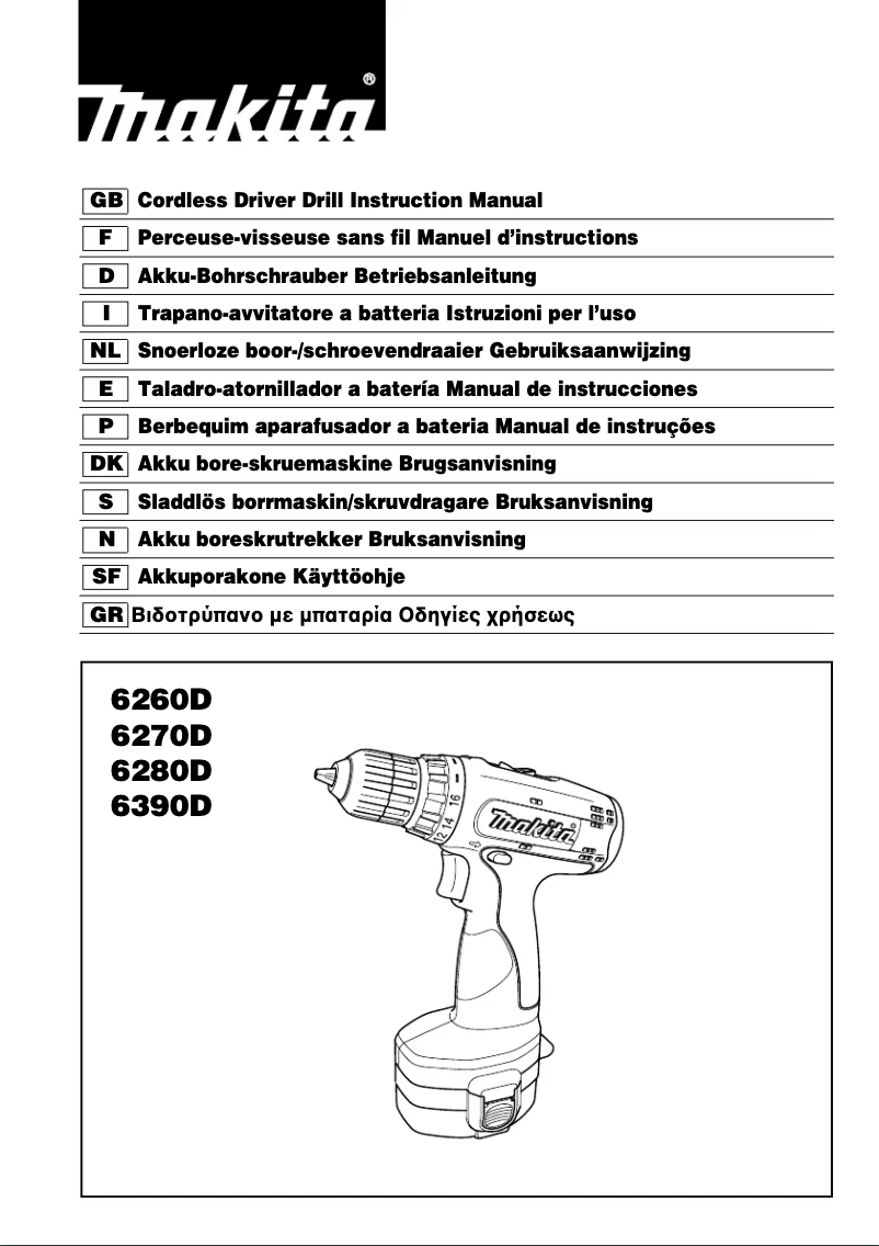 Page 1 de la notice Manuel utilisateur Makita 6390D