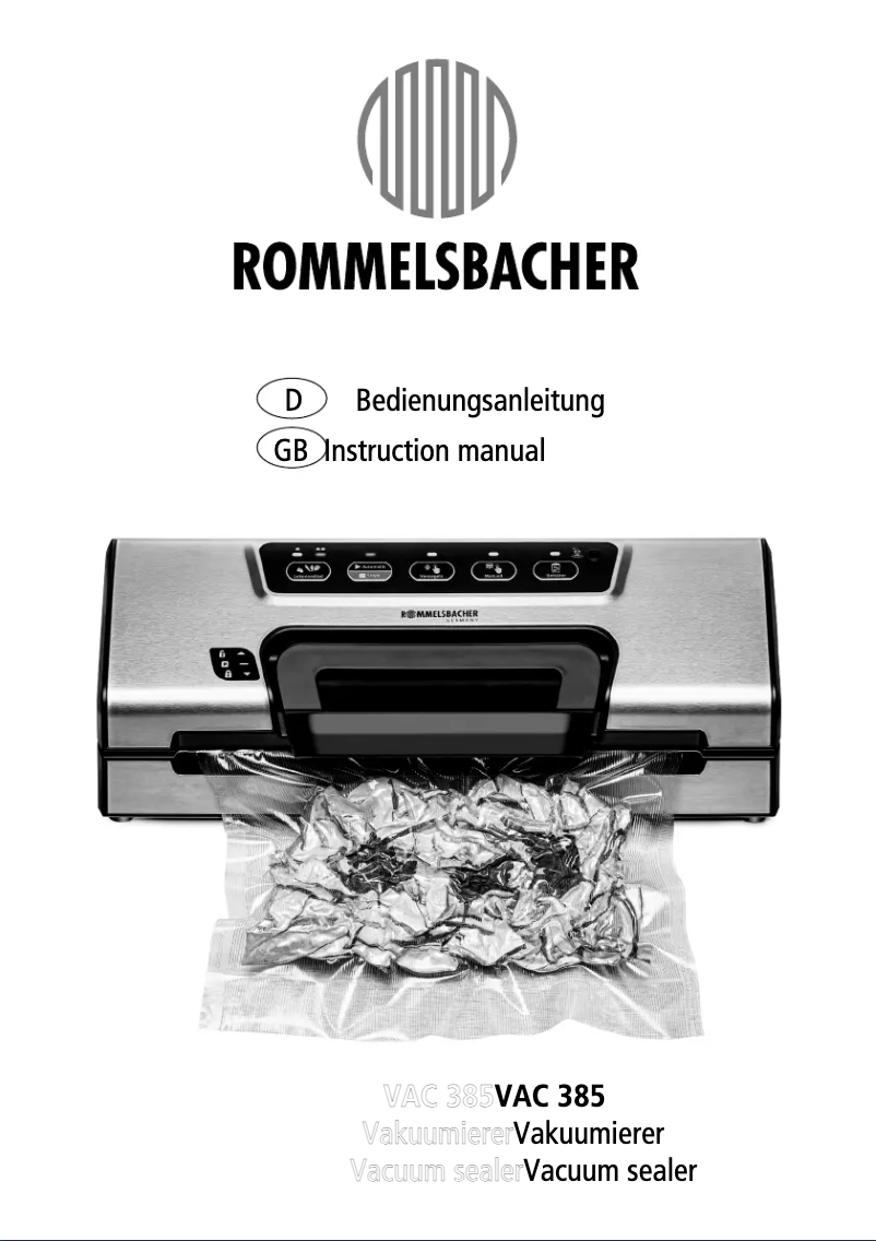 Página 1 del manual Manual de usuario Rommelsbacher VAC 385