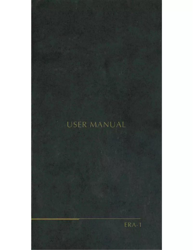 Page n°1 - Manuel utilisateur Quad ERA-1