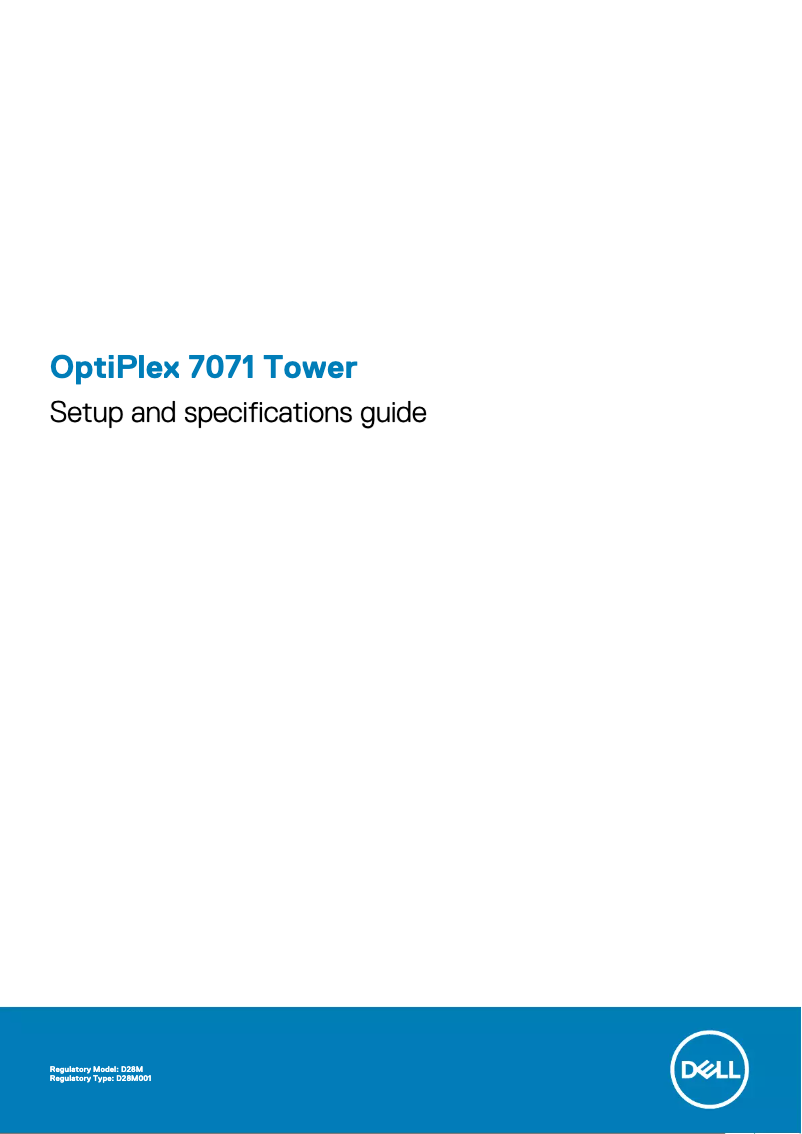 Page n°1 - Guide d'installation Dell OptiPlex 7071 Tower