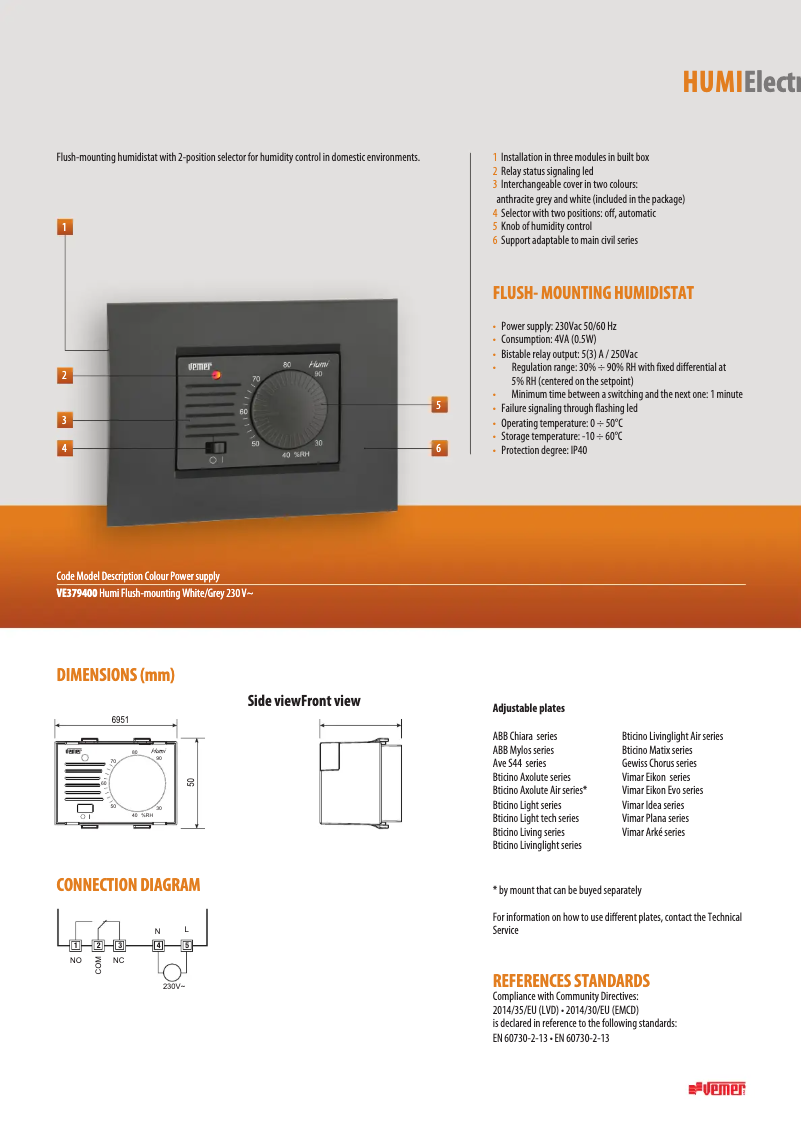 Imagen de la primera página del manual del dispositivo Humi