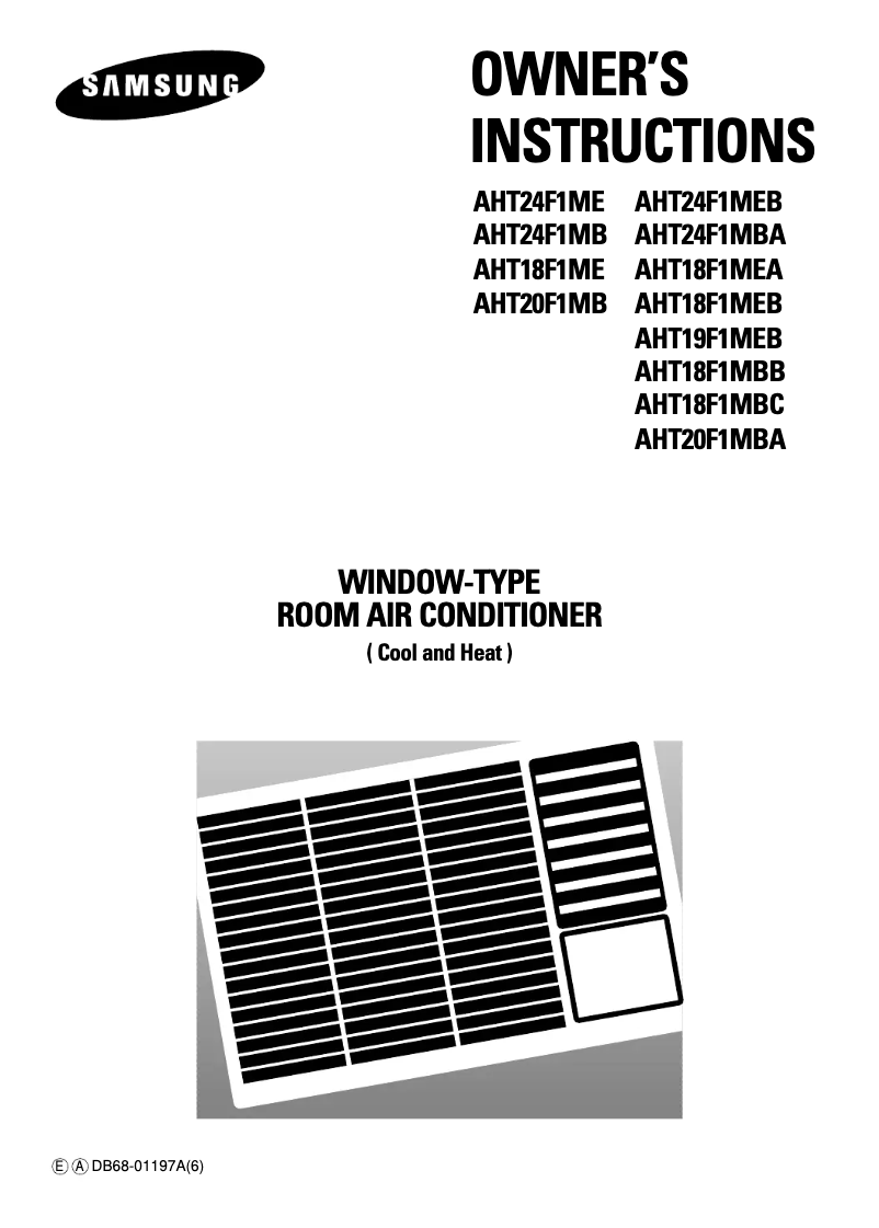 Page 1 de la notice Manuel utilisateur Samsung AHT24F1MEB