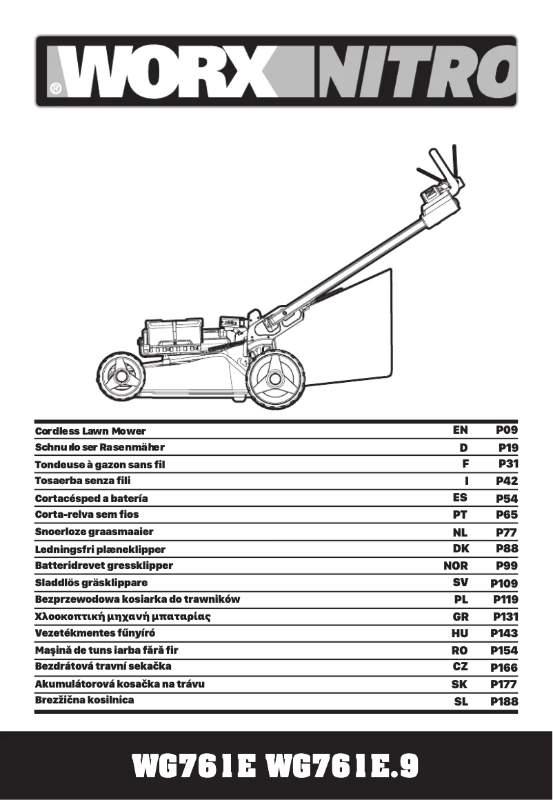 Image de la première page du manuel de l'appareil WG761E