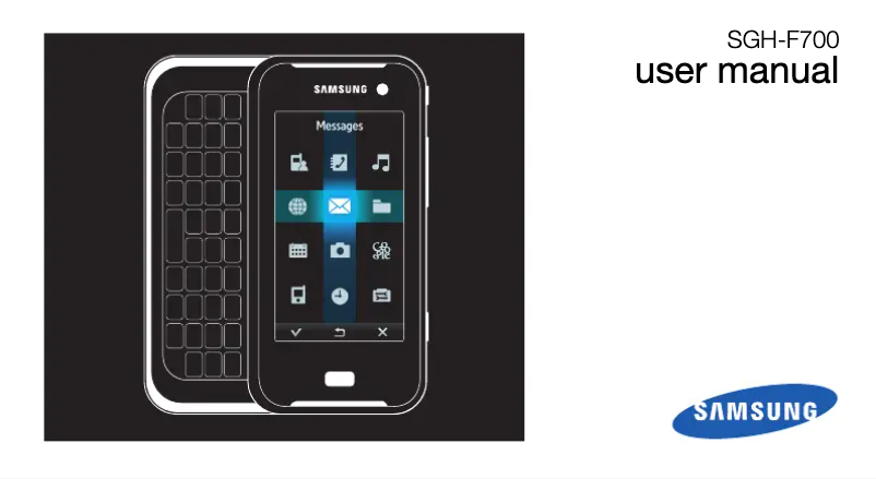 Page 1 de la notice Manuel utilisateur Samsung SGH-F700V