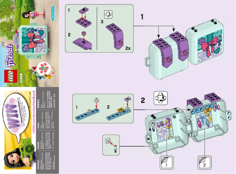Page n°1 - Manuel utilisateur Lego Friends 41668