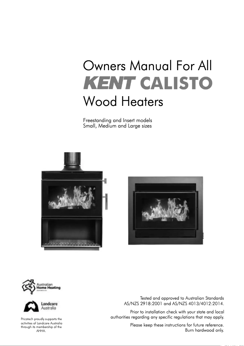 Page n°1 - Manuel utilisateur Kent Calisto