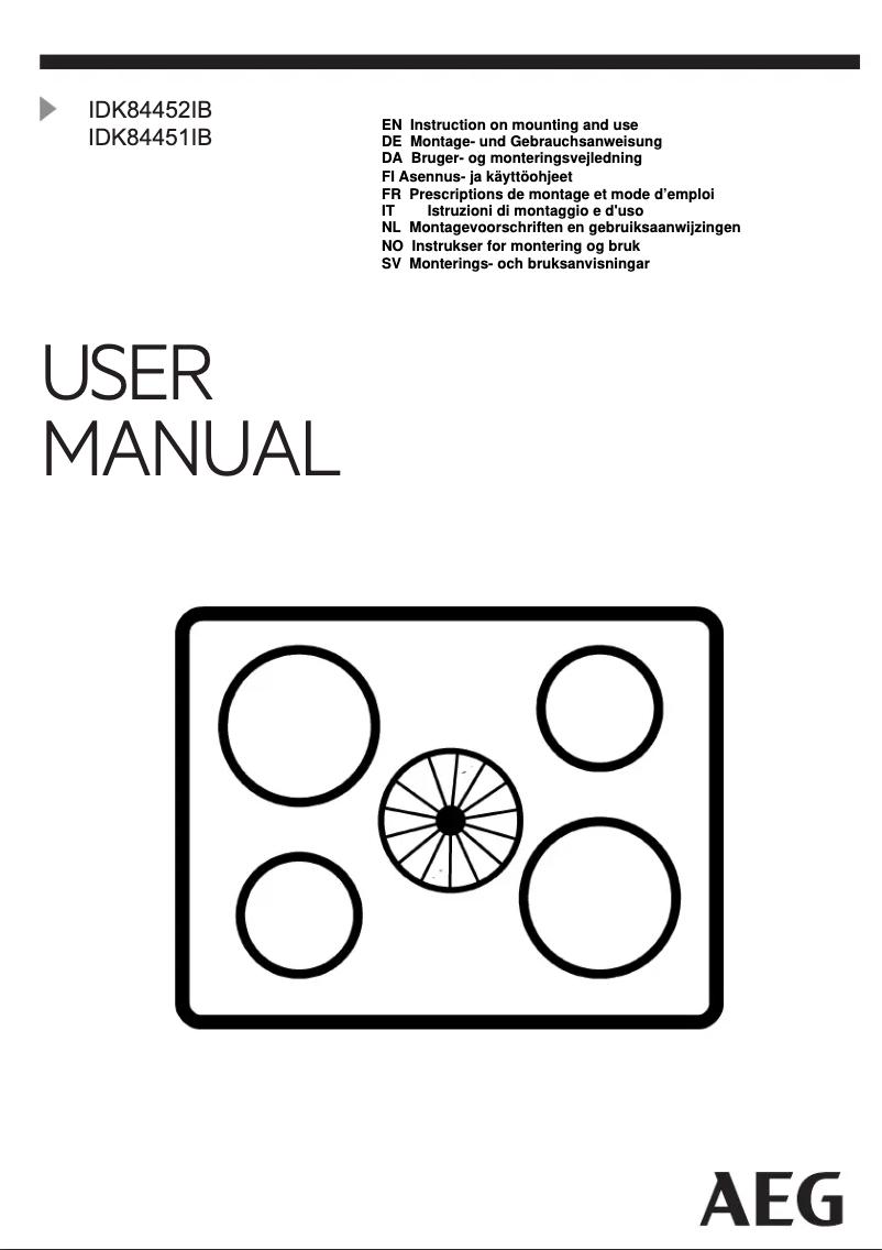 Página 1 del manual Manual de usuario AEG IDK84451IB