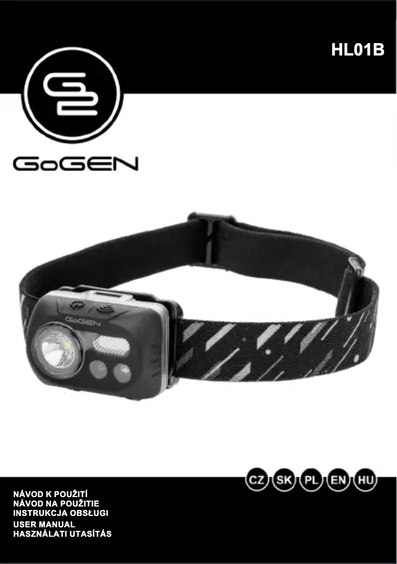 Page 1 de la notice Manuel utilisateur GoGen HL01B