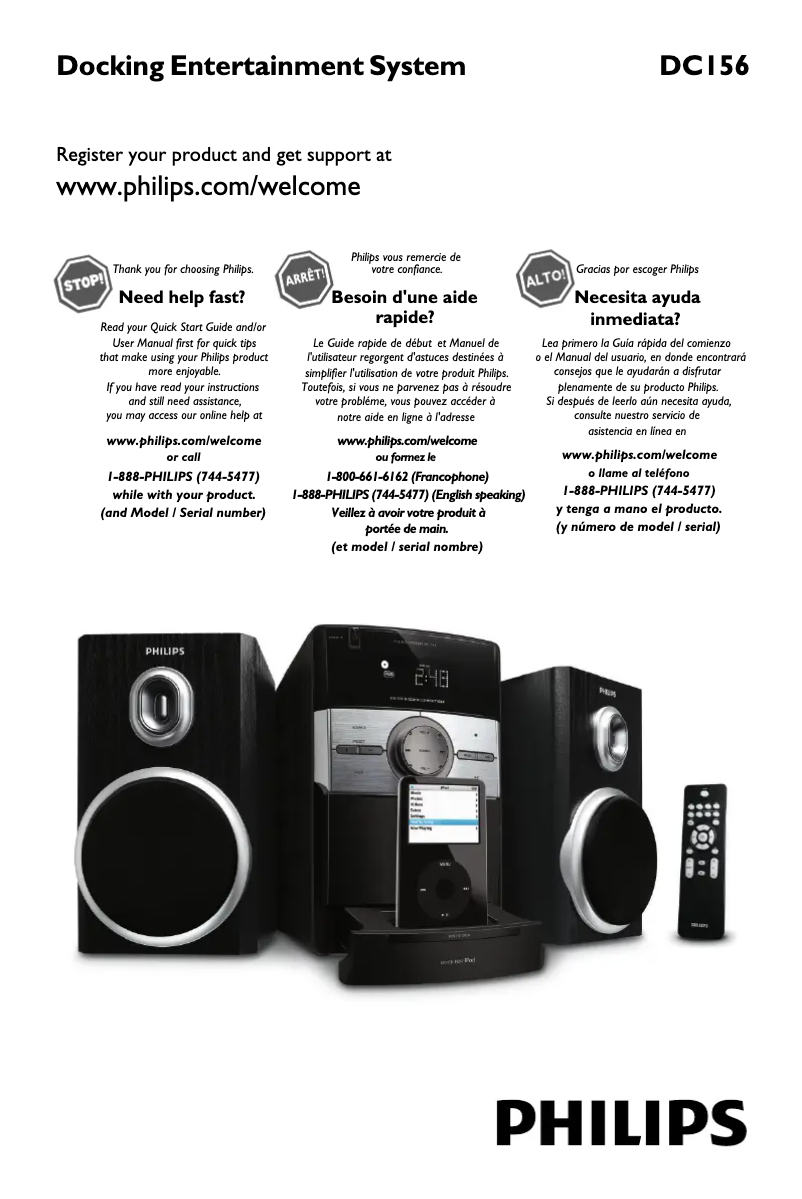 Page n°1 - Manuel utilisateur Philips DC156