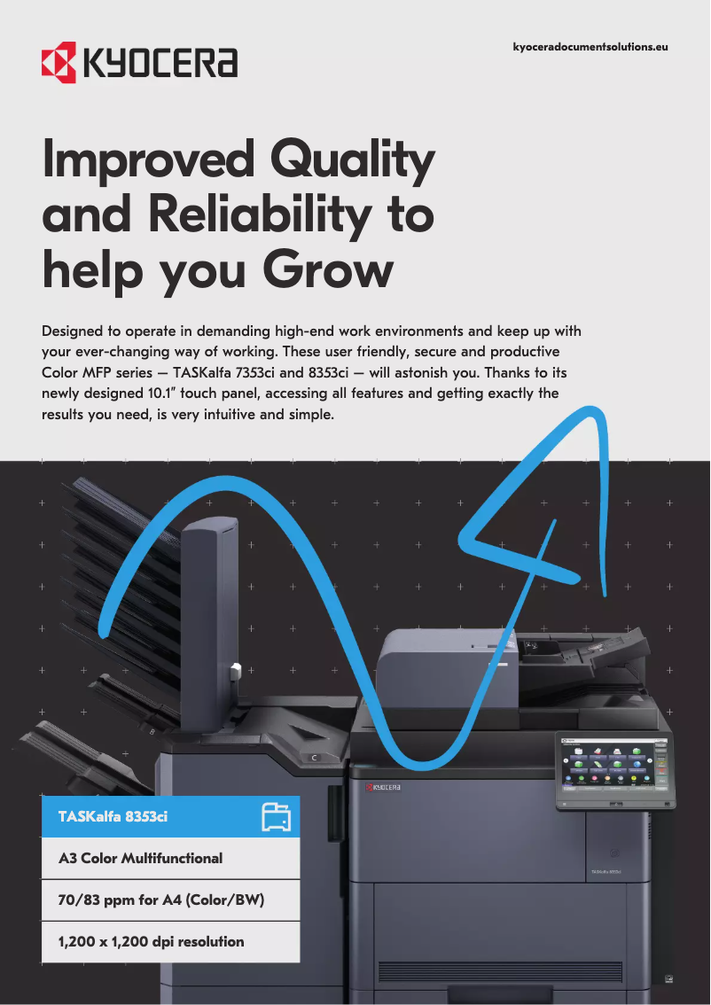 Image de la première page du manuel de l'appareil TASKalfa 8353ci