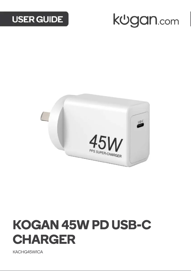 Page n°1 - Manuel utilisateur Kogan KACHG45W1CA