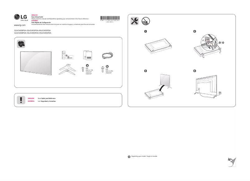 Page 1 de la notice Manuel utilisateur LG 32LK540BPDA
