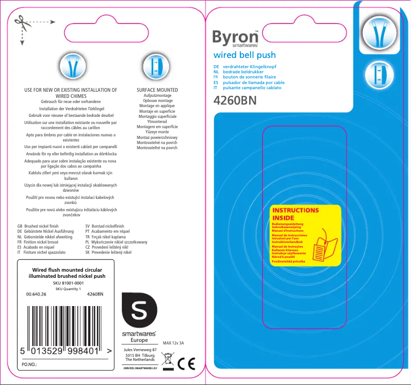 Page 1 de la notice Manuel utilisateur Byron 4260BN