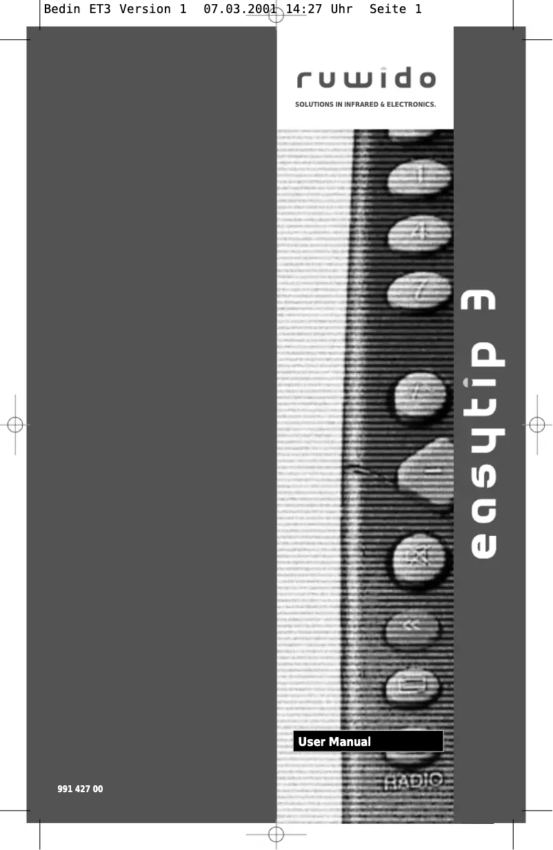 Image de la première page du manuel de l'appareil Easytip 3