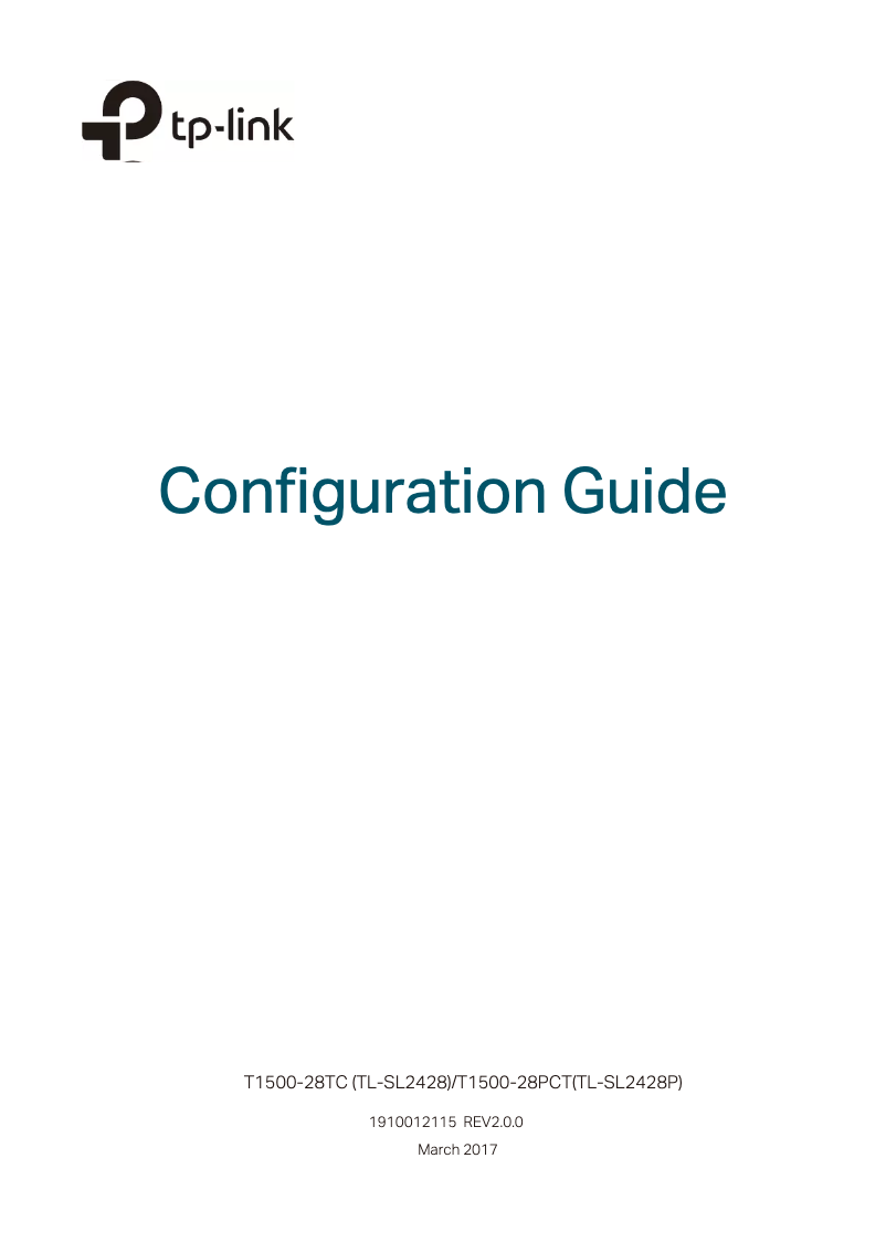 Page 1 de la notice Manuel utilisateur TP-Link T1500-28TC