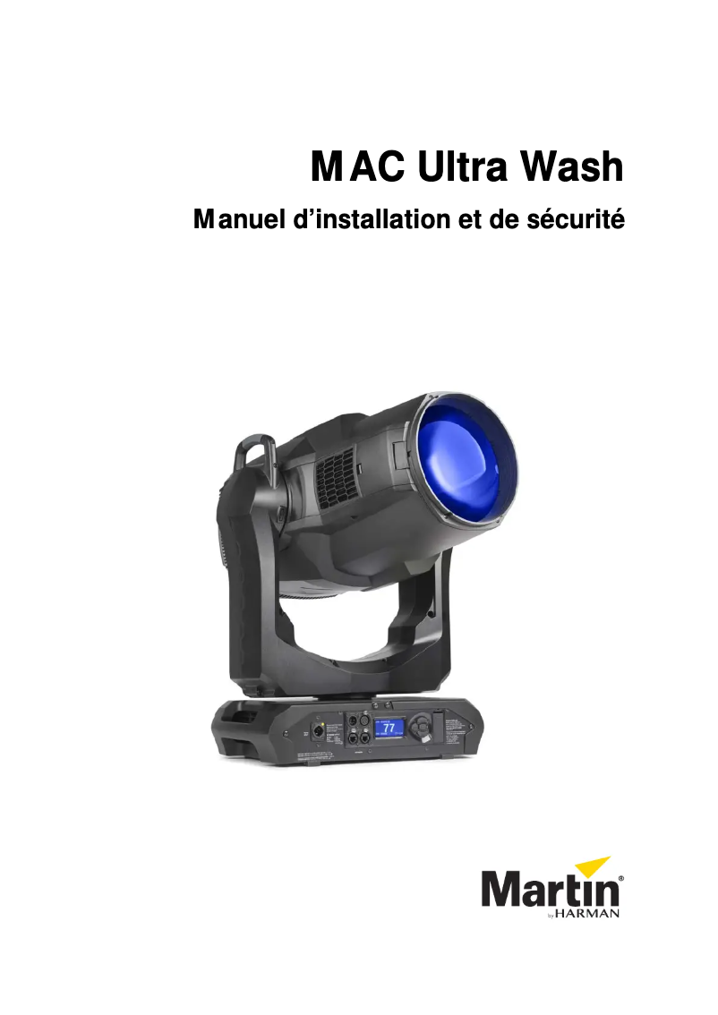 Image de la première page du manuel de l'appareil MAC Ultra Wash