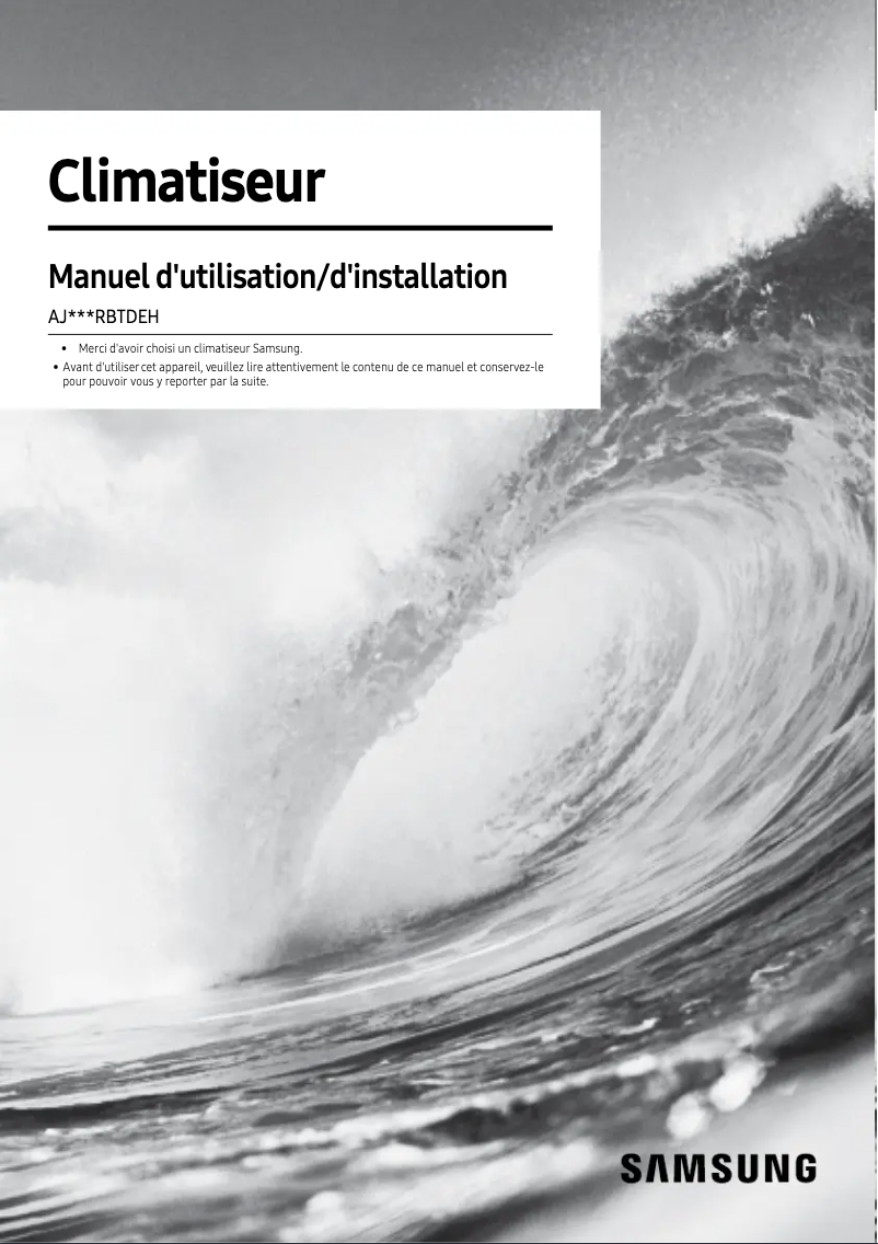 Page 1 de la notice Manuel utilisateur Samsung AJ068RBTDEH