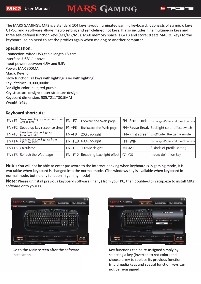 Image de la première page du manuel de l'appareil MK2