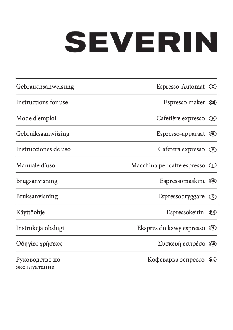 Page n°1 - Manuel utilisateur Severin KA 5989