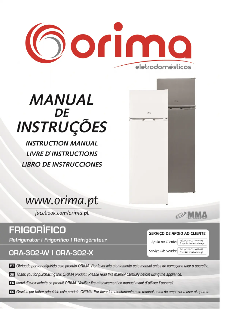 Página 1 del manual Manual de usuario Orima ORA-302-W