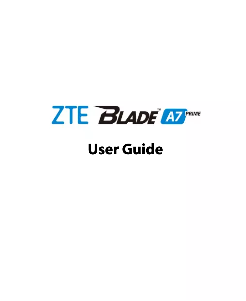 Page 1 de la notice Manuel utilisateur ZTE Blade A7 Prime