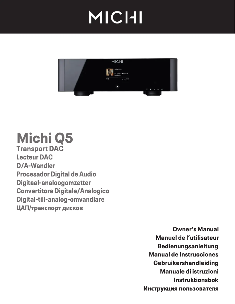 First page image of the manual for Michi Q5