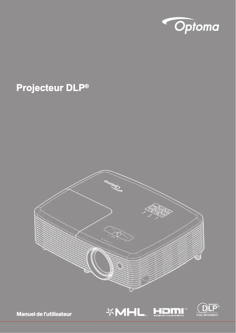 Page n°1 - Manuel utilisateur Optoma W330