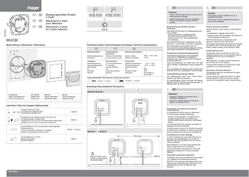 Image de la première page du manuel de l'appareil WUC30